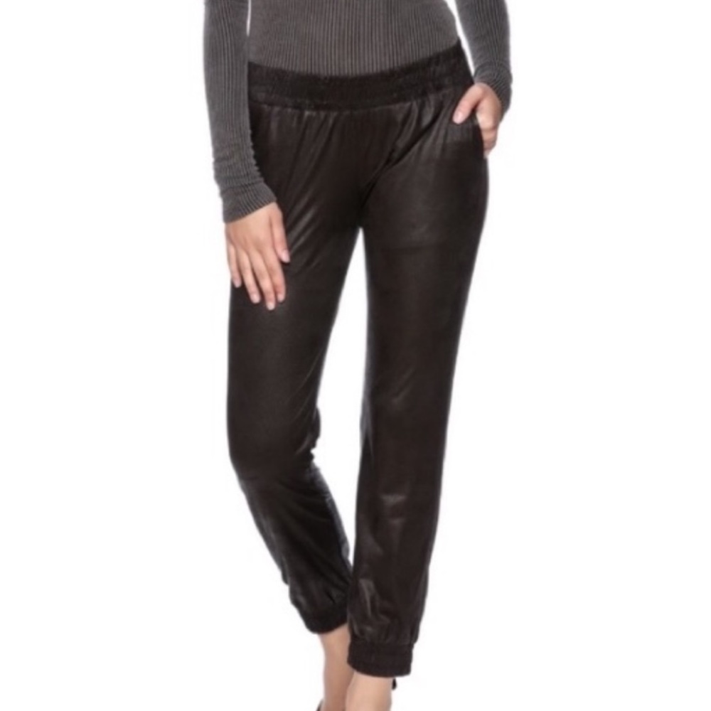 NWOT Monrow Faux Leather Jogger Pants Size Large